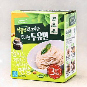 풀무원 식물성 지구식단 얇은 두유면, 150g, 3개