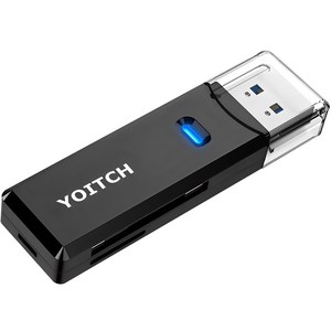 요이치 USB 3.0 SD카드 리더기, YG-CR300, 블랙, 1개