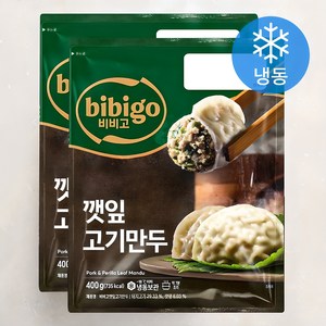 비비고 깻잎 고기만두 (냉동), 400g, 2개