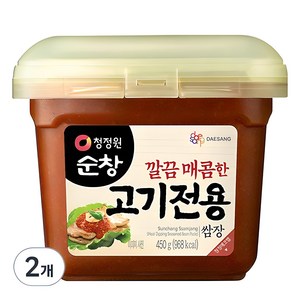 청정원순창 깔끔 매콤한 고기전용 쌈장, 450g, 2개