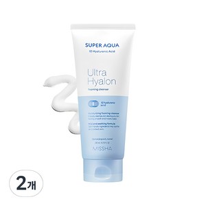 [2입기획] 미샤 수퍼 아쿠아 울트라 히알론 클렌징 폼, 200ml, 2개