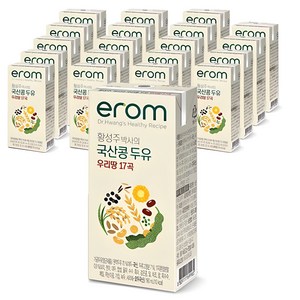 이롬 황성주 박사의 국산콩 두유 우리땅 17곡, 190ml, 20개