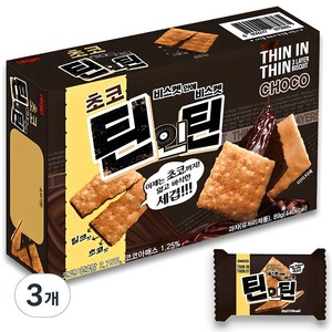 초코 틴인틴 비스켓, 89g, 3개