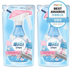 페브리즈 섬유탈취제 은은한 꽃향 리필, 320ml, 2개