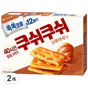 오리온 쿠쉬쿠쉬 크루아상맛, 196.8g, 2개