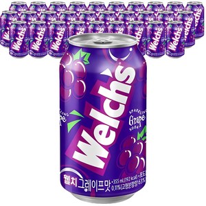 웰치스 그레이프맛, 355ml, 48개