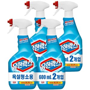 유한락스 욕실청소용 세정제, 600ml, 4개