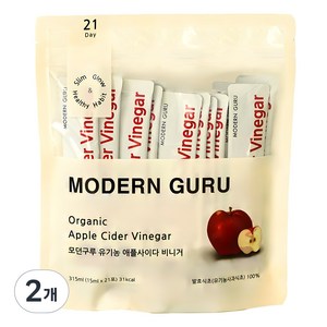 모던구루 유기농 애플사이다 비니거 21p, 315ml, 2개