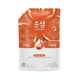 순샘 구연산 주방세제 자몽향, 1.2L, 1개