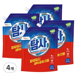 탐사 파워워시 세탁세제, 2.1L, 4개