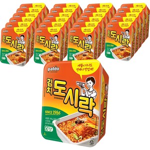 팔도도시락 김치 컵라면 86g, 24개