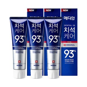 메디안 치석케어 오리지널 치약, 120g, 3개