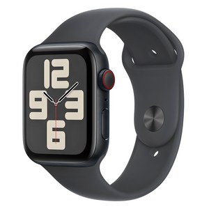 Apple 정품 2024 애플워치 SE 2세대 알루미늄 케이스, 44mm, Cellula, 미드나이트 / 미드나이트 스포츠 밴드, M/L