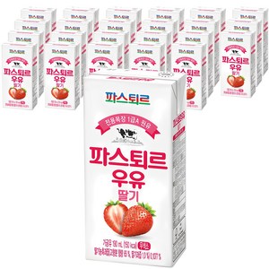 파스퇴르 딸기우유, 190ml, 24개