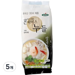 MORN 라이스 누들 쌀국수 1mm, 250g, 5개