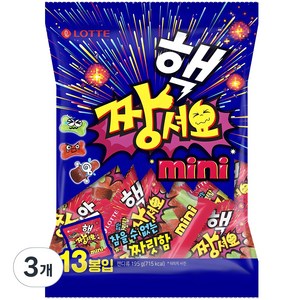 롯데웰푸드 핵짱셔요 미니 젤리, 195g, 3개