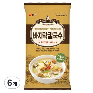 샘표국시 바지락칼국수, 100.3g, 6개