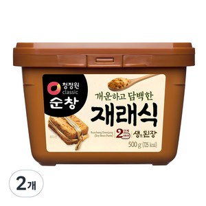 청정원순창 재래식 생된장, 2개, 500g