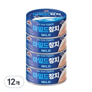 사조 마일드 참치 안심따개, 100g, 12개