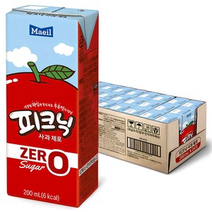 피크닉 제로 사과, 200ml, 24개