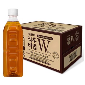 태양의식후비법W차 무라벨, 500ml, 24개