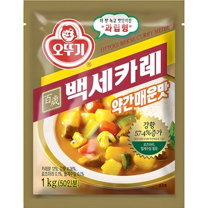 오뚜기 백세 카레 약간매운맛, 1kg, 1개