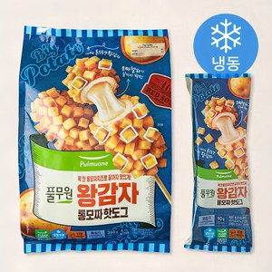 풀무원 왕감자 통모짜 핫도그 4개입 (냉동), 360g, 1개