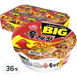 오뚜기 육개장 컵라면 104g, 36개