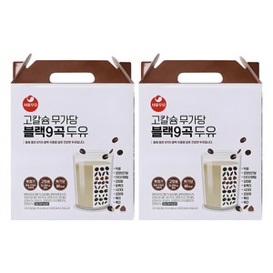 서울우유 고칼슘 무가당 블랙9곡 두유, 32개, 190ml