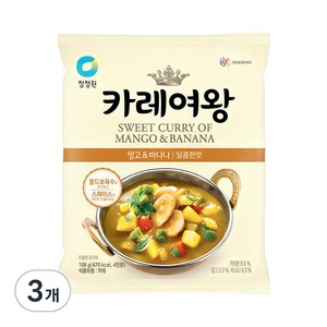 카레여왕 망고 앤 바나나 달콤한맛, 108g, 3개