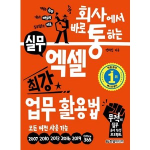 [한빛미디어]회사에서 바로 통하는 실무 엑셀 최강 업무 활용법 (무적의 실무 문서 작성 프로젝트모든 버전 사용 가능), 한빛미디어