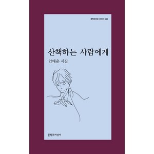 [문학과지성사]산책하는 사람에게 - 문학과지성 시인선 550, 문학과지성사, 안태운