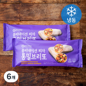 콤비네이션 피자 통밀 브리또 (냉동), 125g, 6개