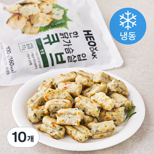 허닭 한입 닭가슴살 큐브 깻잎 (냉동), 100g, 10개