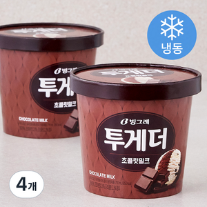 빙그레 투게더 초콜릿밀크 (냉동), 710ml, 4개