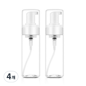 리얼피키 버블 거품 펌프 용기 60ml, 4개, 투명