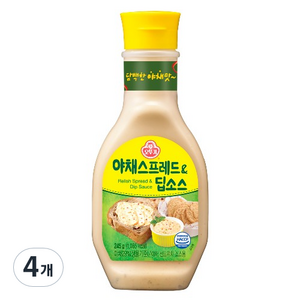 오뚜기 야채 샌드위치 스프레드, 245g, 4개