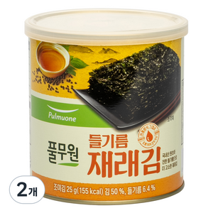 풀무원 재래김 캔, 25g, 2개