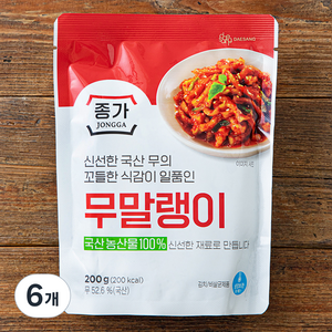 종가집 무말랭이, 200g, 6개