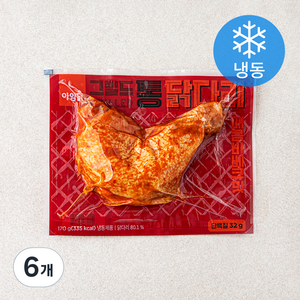 아임닭 그릴드 통 닭다리 매콤바베큐맛 (냉동), 170g, 6개