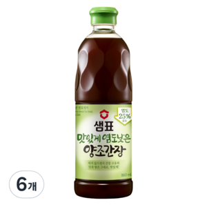 샘표 맛있게 염도낮은 양조간장, 860ml, 6개