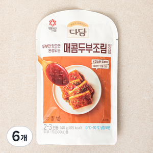 다담 매콤 두부조림 양념, 140g, 6개