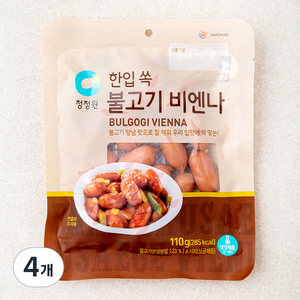 청정원 불고기 비엔나 소시지, 110g, 4개