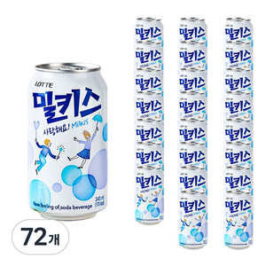 밀키스 탄산음료, 340ml, 72개