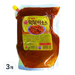 오뚜기 오쉐프 떡볶이소스 2kg, 3개