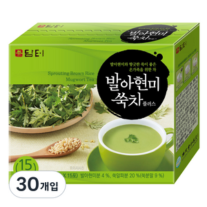 담터 발아현미 쑥차 플러스, 15g, 15개입, 2개