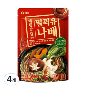 샘표 매콤칼칼 밀푀유나베 육수, 500g, 4개