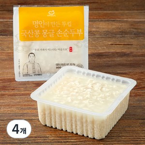 한둘 명인이 만든 투컵 몽글 손순두부, 450g, 4개