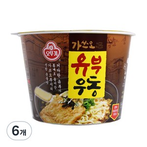 오뚜기 가쓰오 유부 우동 컵라면, 100g, 6개