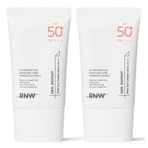 알엔더블유 더 레이아웃 마일드 수분 톤업 선크림, 50ml, 2개